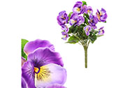Maceška - kytice z umělých květin, barva fialová.