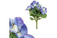 Maceška - kytice z umělých květin, barva modrá.