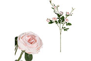 Růže s devíti květy - umělá květina, barva růžová.