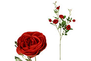 Růže s devíti květy, barva červená, umělá květina