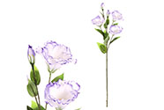 Eustoma, umělá řezaná květina, světle fialová barva.