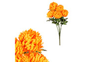 Chryzantéma umělá - kytice, barva žlutá.
