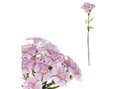 Hvozdík - umělá řezaná květina, světle fialová barva.