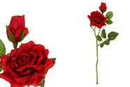 Růže, barva červená. Květina umělá.