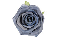 Růže, barva modrá. Květina umělá vazbová. Cena za balení 12 ks