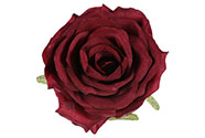 Růže, barva tmavě červená,  Květina umělá vazbová. Cena za balení 12 kusů