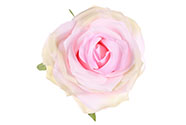 Růže, barva světle růžová, Květina umělá vazbová. Cena za balení 12 kusů