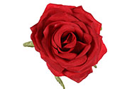 Růže, barva červená. Květina umělá vazbová.  Cena za balení 12 kusů