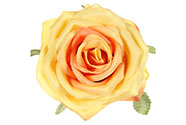 Růže, barva žluto-oranžová, Květina umělá vazbová. Cena za balení 12 kusů