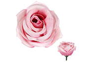 Růže, barva růžová, Květina umělá vazbová. Cena za balení 12 kusů