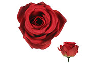 Růže, barva červená, Květina umělá vazbová. Cena za balení 12 kusů