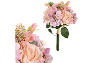 Puget květin, mix růží a hortenzie. Meruňková barva.