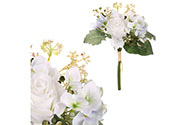 Puget květin, mix růží a hortenzie. Bílo-fialová barva.