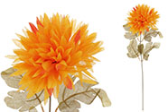 Chryzantéma 1-hlavá, žluto-oranžová Květina umělá.