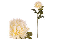 Chryzantéma - umělá řezaná květina, 1 květ, barva krémová.
