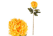 Chryzantéma - umělá řezaná květina, 1 květ, barva žlutá.