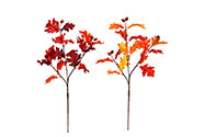 Dubová větev se žaludy - umělá, mix 2 podzimních barev, cena za 1 ks.