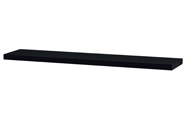 Polička nástěnná 120 cm, MDF, barva černý vysoký lesk, baleno v ochranné fólii