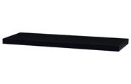 Polička nástěnná 80 cm, MDF, barva černý vysoký lesk, baleno v ochranné fólii