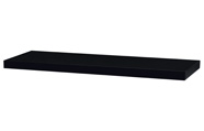 Polička nástěnná 90 cm, MDF, barva černý vysoký lesk, baleno v ochranné fólii
