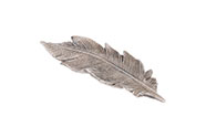 Pero z andělských křídel - menší, polyresin, barva šedá.
