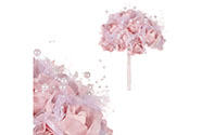 Puget z pěnových růžiček do ruky, barva lila, umělá dekorace