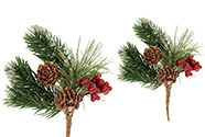 Větvička vánoční ojíněná , umělá dekorace