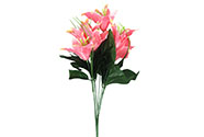 Lilie puget, barva růžová. Květina umělá.