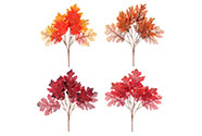 Dubové listí v trsu, mix 4 barev. Cena za 1 trs.