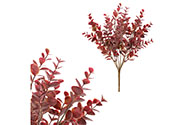 Trs eukalyptu - umělá přízdoba, barva červená.
