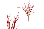 Trs trávy - umělá rostlinná přízdoba, barva červená.