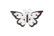 Motýl - kovová dekorace na pověšení.
