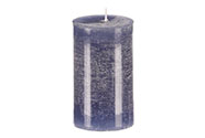 Svíčka sloupcovitá nižší - parafínový vosk, bez vůně, barva modrá.