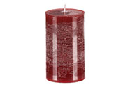 Svíčka sloupcovitá nižší - parafínový vosk, bez vůně, barva bordó.