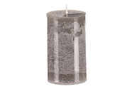 Svíčka sloupcovitá nižší - parafínový vosk, bez vůně, barva světle šedá.