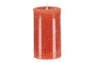 Svíčka sloupcovitá nižší - parafínový vosk, bez vůně, barva oranžová.