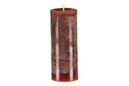 Svíčka sloupcovitá vyšší - parafínový vosk, bez vůně, barva karamelová.