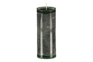 Svíčka sloupcovitá vyšší - parafínový vosk, bez vůně, barva tmavě zelená.
