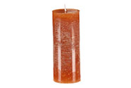 Svíčka sloupcovitá vyšší - parafínový vosk, bez vůně, barva oranžová.