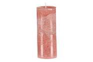 Svíčka sloupcovitá vyšší - parafínový vosk, bez vůně, barva růžová.