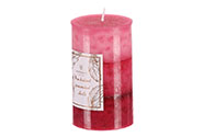 Svíčka aromatická - vůně sladkých cukrovinek, parafín, barva růžová.