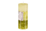 Svíčka aromatická - citrónová tráva, parafín, barva zelená.