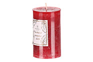 Svíčka aromatická - vánoční punč, parafín, barva červená.