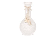 Váza keramická na suché květiny, barva bílá