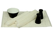 Prostírání bambusové, sada 4 ks, bílá barva, 30 x 45 cm