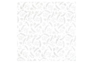 Ubrus - stříbrný vánoční vzor, 100% polyester, 80 x 80 cm.