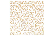 Ubrus - zlatý vánoční vzor, 100% polyester, 80 x 80 cm.