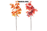 Větev umělá podzimní, javorové listí, mix 2 barev.