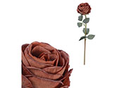 Růže - umělá řezaná květina, barva hnědá.