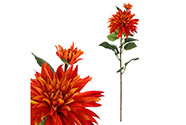 Jiřina - umělá řezaná květina, barva oranžová.